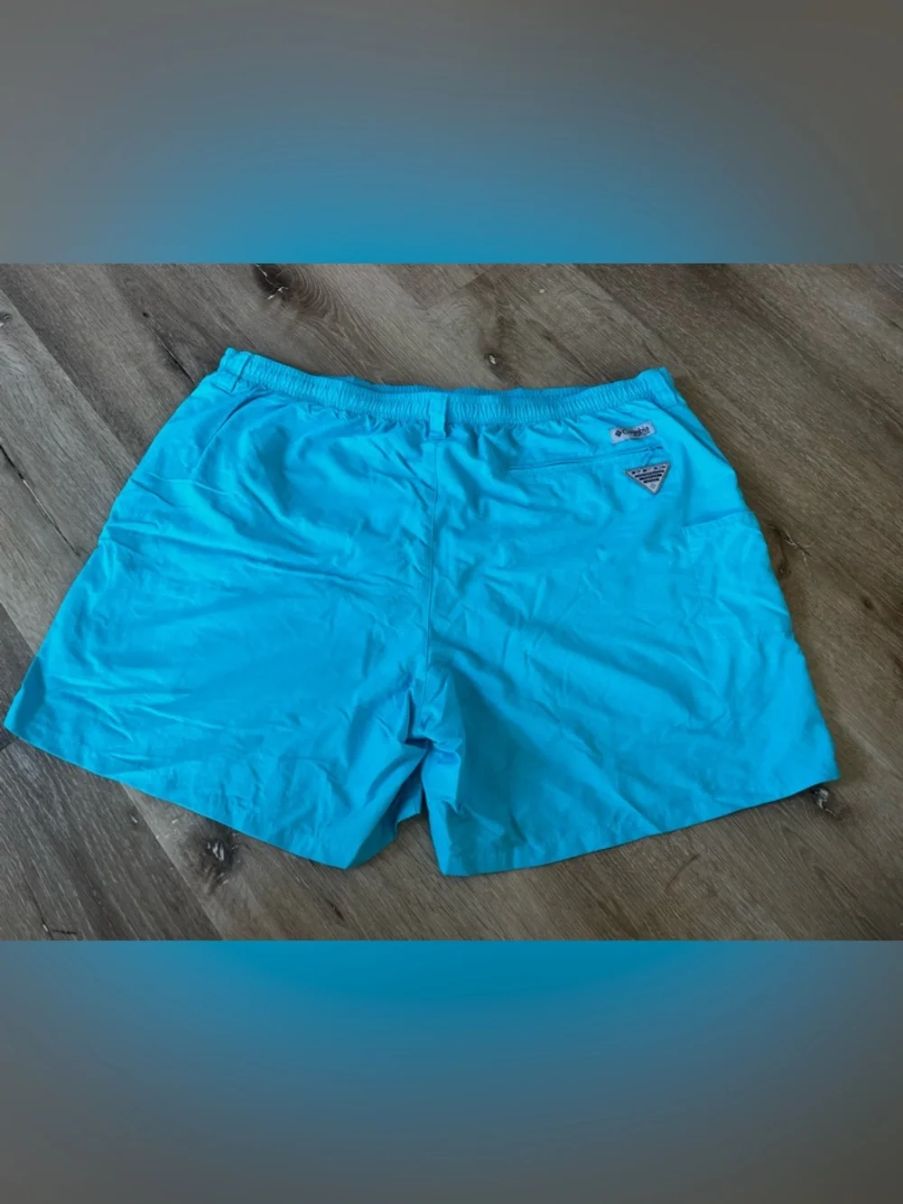 Columbia Bright Turquoise PFG Fishing Shorts
